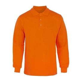 Polo Yaka 2 İplik Sweatshirt Turuncu